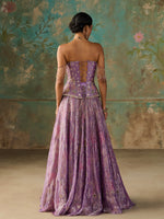 Load image into Gallery viewer, Lavender Éclat Tissue Lehenga Set
