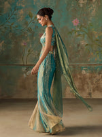 Load image into Gallery viewer, Everglow Blue Turquoise Sharara Set
