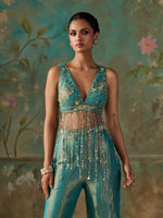 Load image into Gallery viewer, Everglow Blue Turquoise Sharara Set
