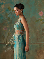 Load image into Gallery viewer, Everglow Blue Turquoise Sharara Set
