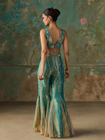Load image into Gallery viewer, Everglow Blue Turquoise Sharara Set

