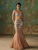 Load image into Gallery viewer, Halo Gold Lehenga Set

