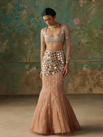 Load image into Gallery viewer, Halo Gold Lehenga Set
