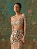 Load image into Gallery viewer, Halo Gold Lehenga Set
