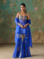 Load image into Gallery viewer, Iriah Royal Blue Sharara Set
