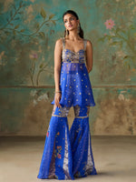 Load image into Gallery viewer, Iriah Royal Blue Sharara Set
