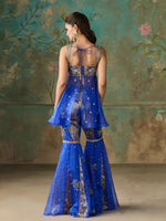 Load image into Gallery viewer, Iriah Royal Blue Sharara Set
