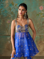 Load image into Gallery viewer, Iriah Royal Blue Sharara Set
