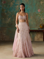 Load image into Gallery viewer, Elarose Vanilla Pink Lehenga Set

