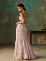 Load image into Gallery viewer, Elarose Vanilla Pink Lehenga Set
