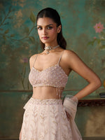 Load image into Gallery viewer, Elarose Vanilla Pink Lehenga Set
