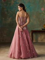 Load image into Gallery viewer, Roséa Soft Pink Organza Lehenga Set
