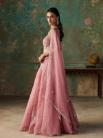 Load image into Gallery viewer, Roséa Soft Pink Organza Lehenga Set
