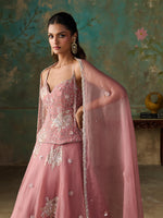 Load image into Gallery viewer, Roséa Soft Pink Organza Lehenga Set

