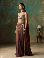 Load image into Gallery viewer, Avelia Mulberry Wine Skirt Set
