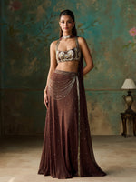 Load image into Gallery viewer, Avelia Mulberry Wine Skirt Set
