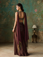 Load image into Gallery viewer, Avelia Mulberry Wine Skirt Set
