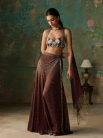 Load image into Gallery viewer, Avelia Mulberry Wine Skirt Set
