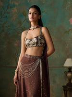 Load image into Gallery viewer, Avelia Mulberry Wine Skirt Set
