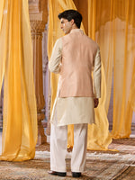 Load image into Gallery viewer, Liora Peach Nehru Jacket Set
