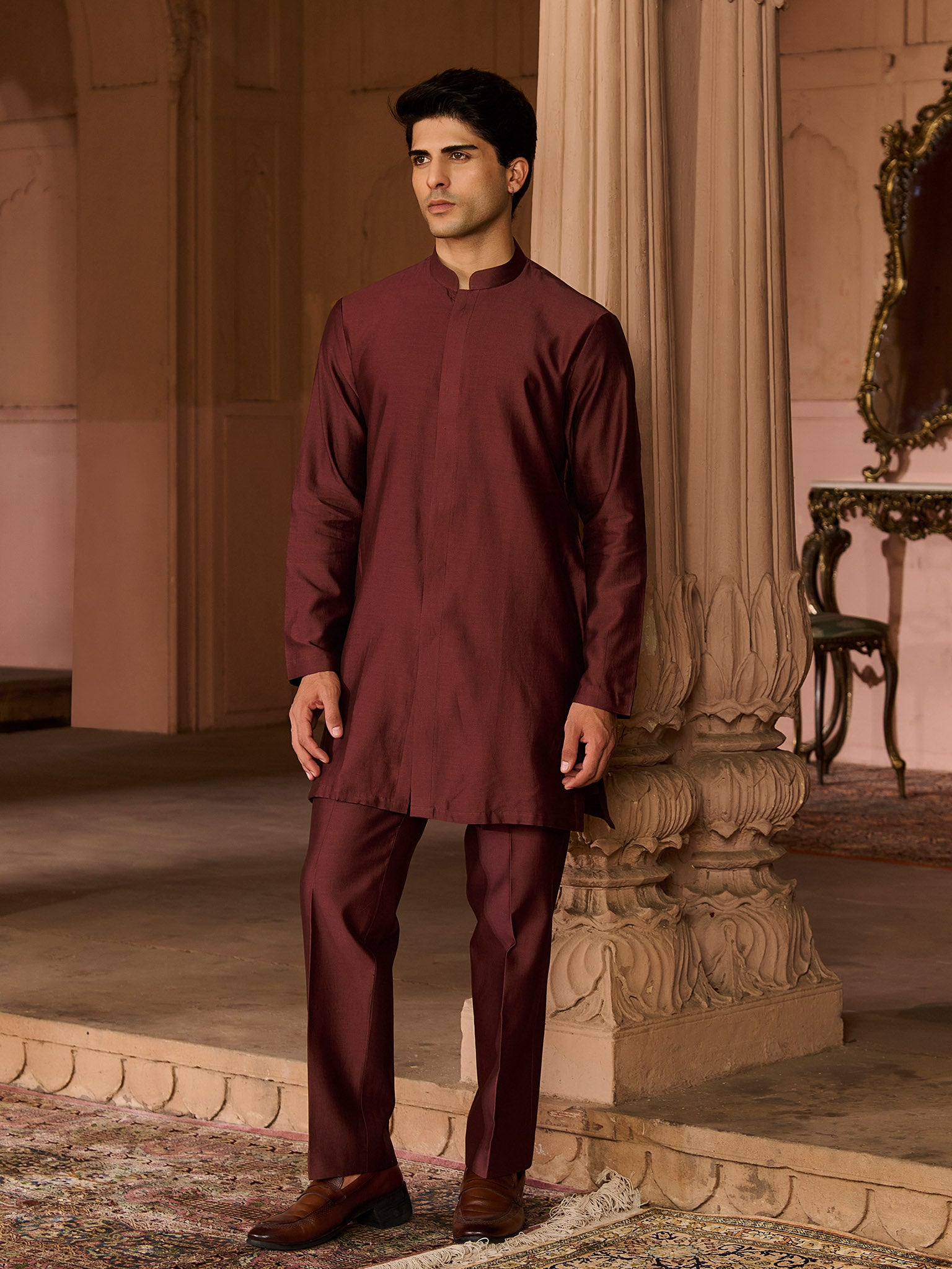 Auburn Deep Brown Jacket Set