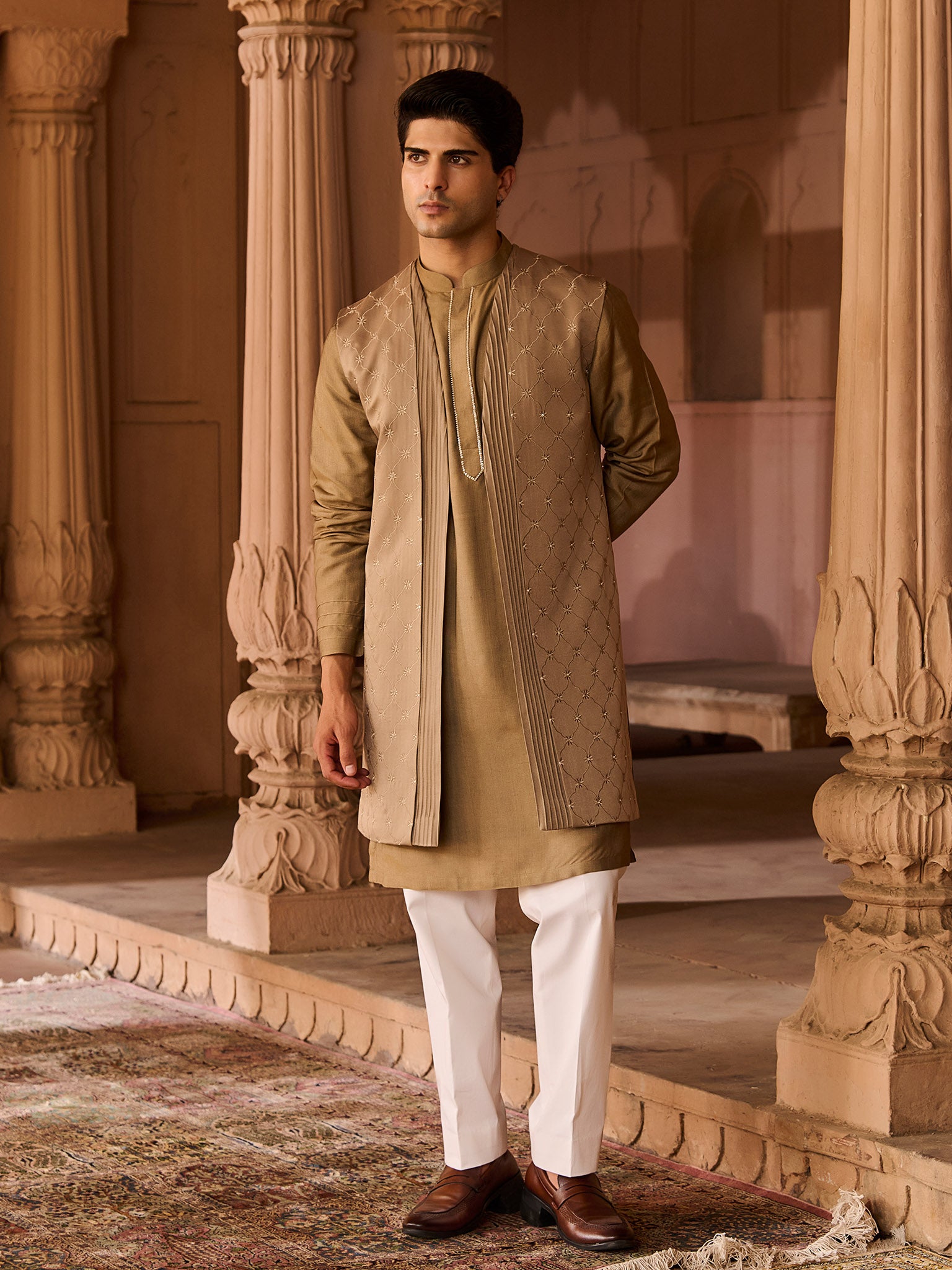 Verdant Olive Jacket Set