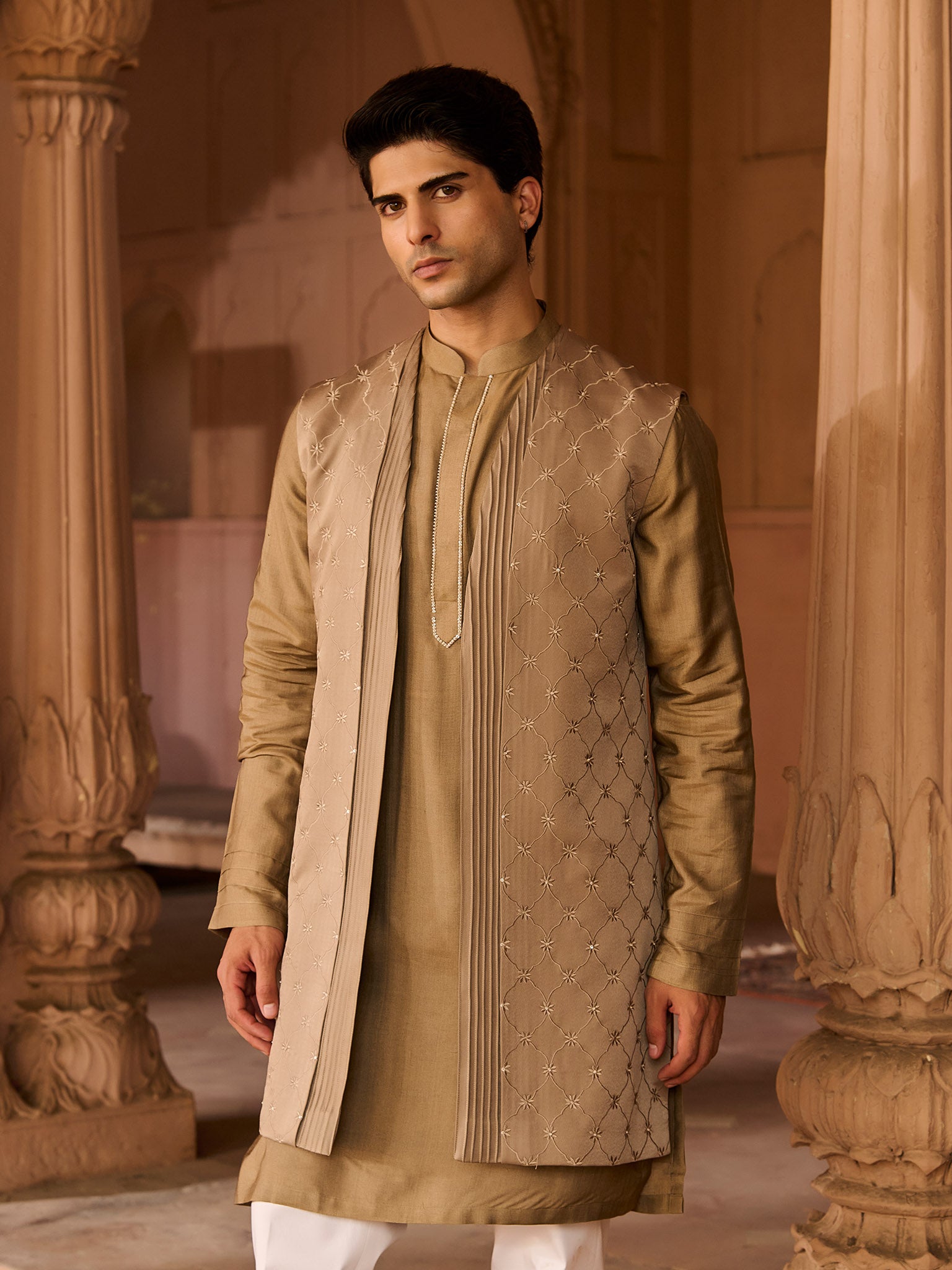 Verdant Olive Jacket Set