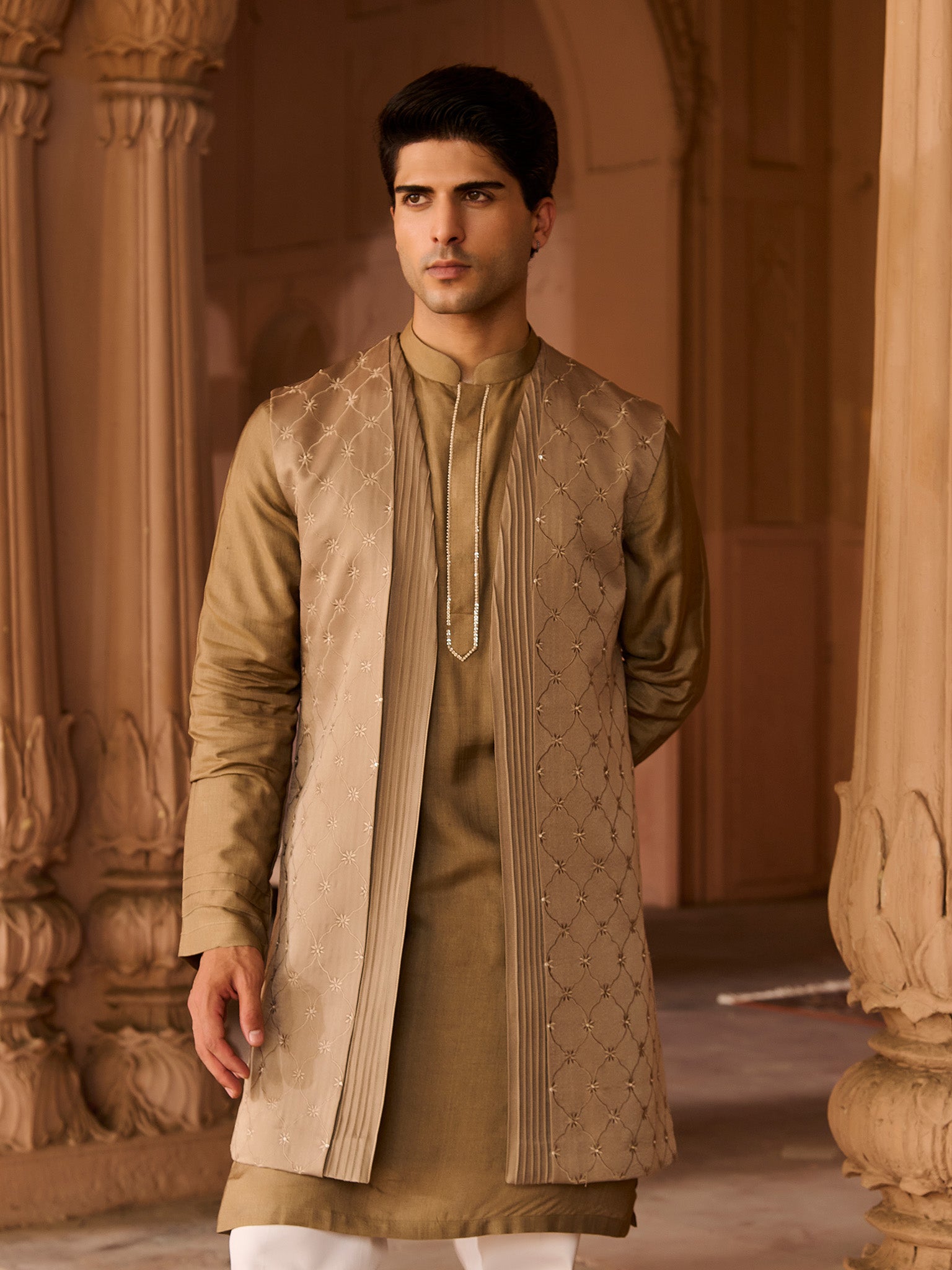 Verdant Olive Jacket Set