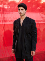 Load image into Gallery viewer, Onyric Black Floral Jacket Set
