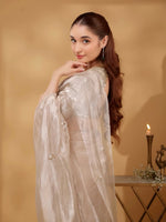 Load image into Gallery viewer, Kliantha White-Gold Saree Set
