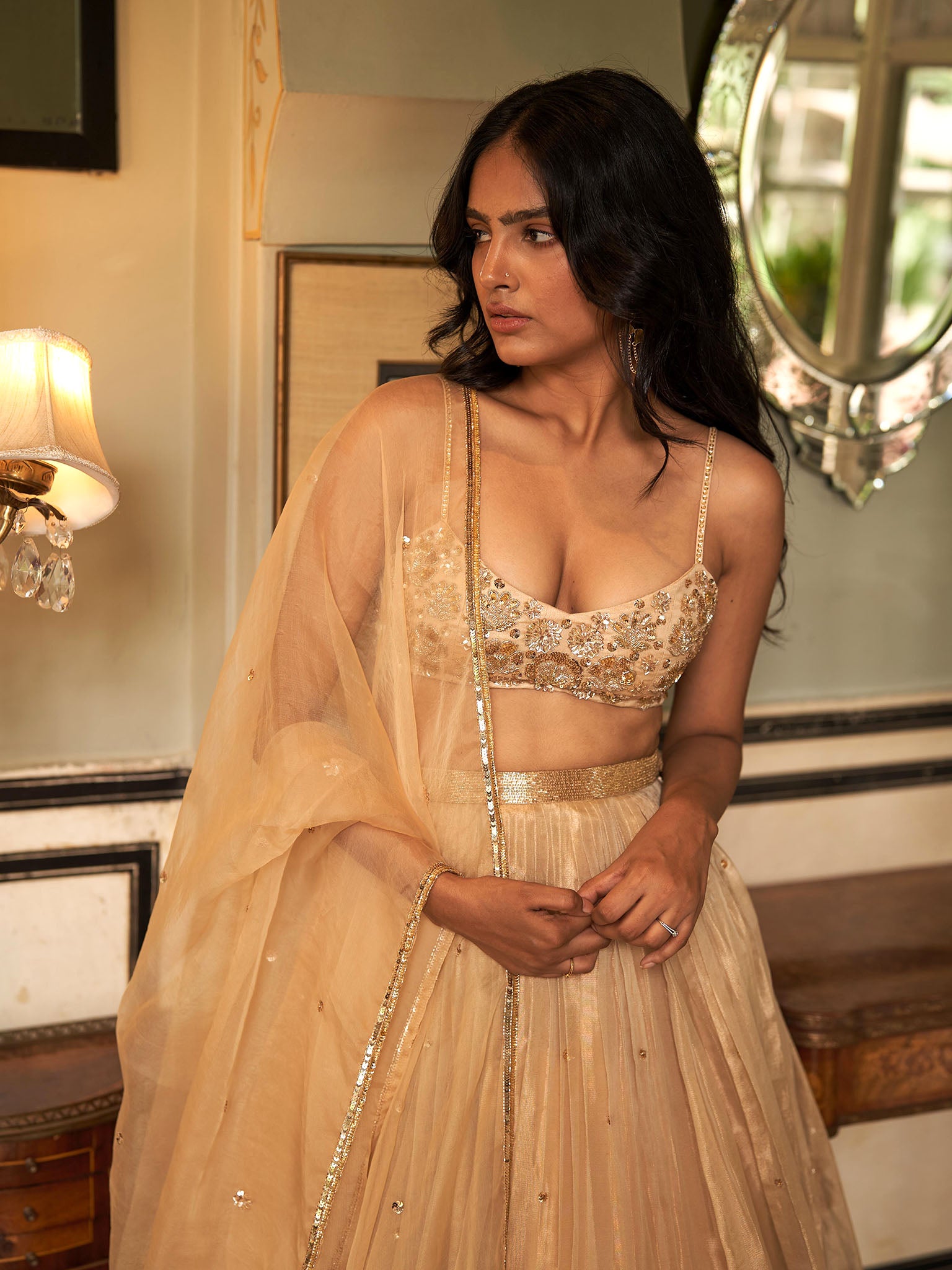 Golddust Organza Lehenga Set