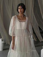 Load image into Gallery viewer, Astral Off-White Tiered Dress
