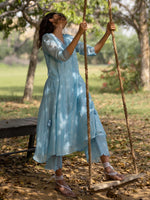 Load image into Gallery viewer, Sakura Powder Blue Kurta Set
